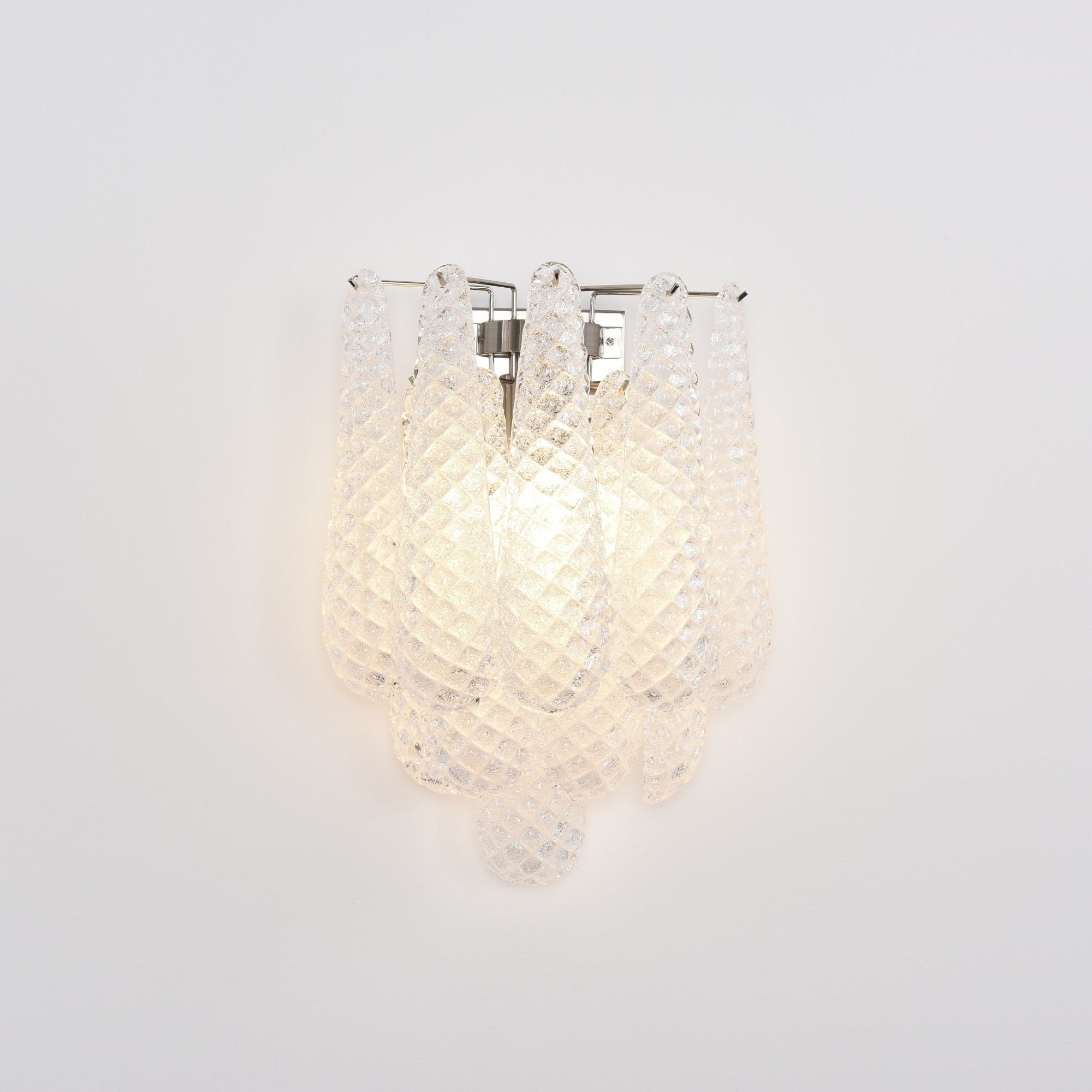 Liorelaria Wall Lamp Pink Teardrop Glass Floral Artistic