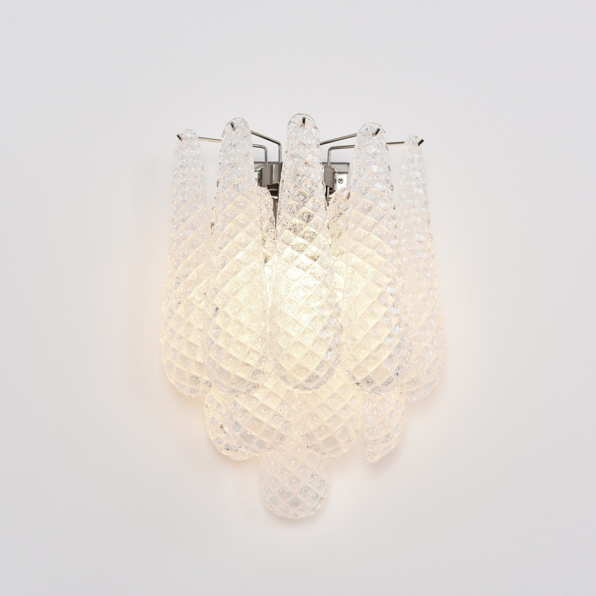 Liorelaria Wall Lamp Pink Teardrop Glass Floral Artistic