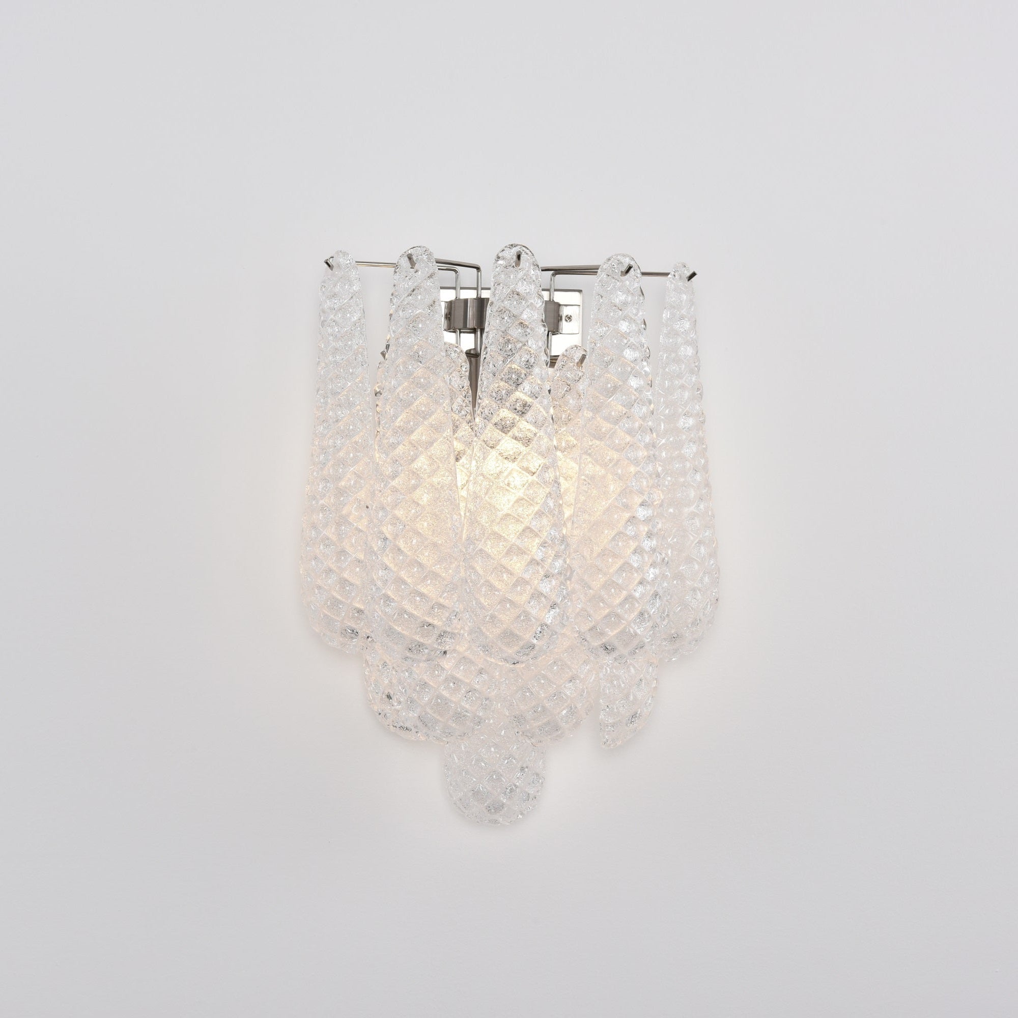 Liorelaria Wall Lamp Pink Teardrop Glass Floral Artistic