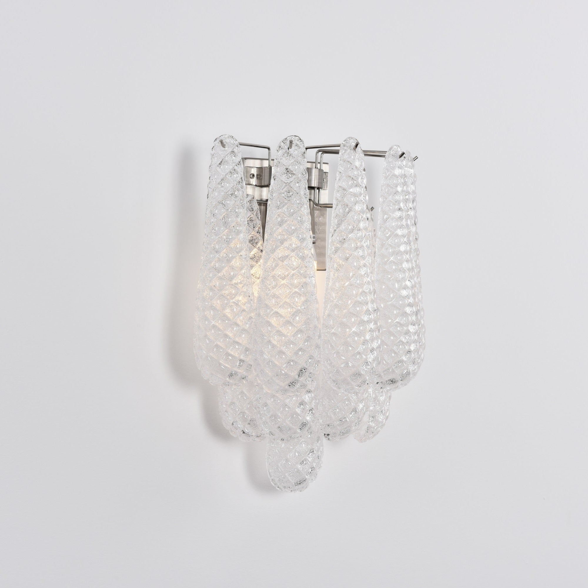 Liorelaria Wall Lamp Pink Teardrop Glass Floral Artistic
