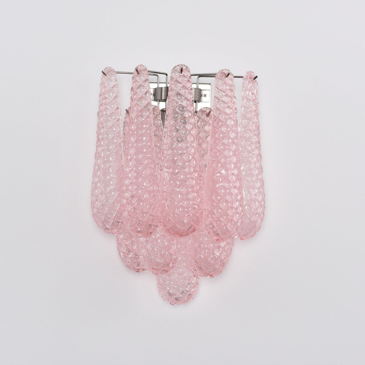 Liorelaria Wall Lamp Pink Teardrop Glass Floral Artistic