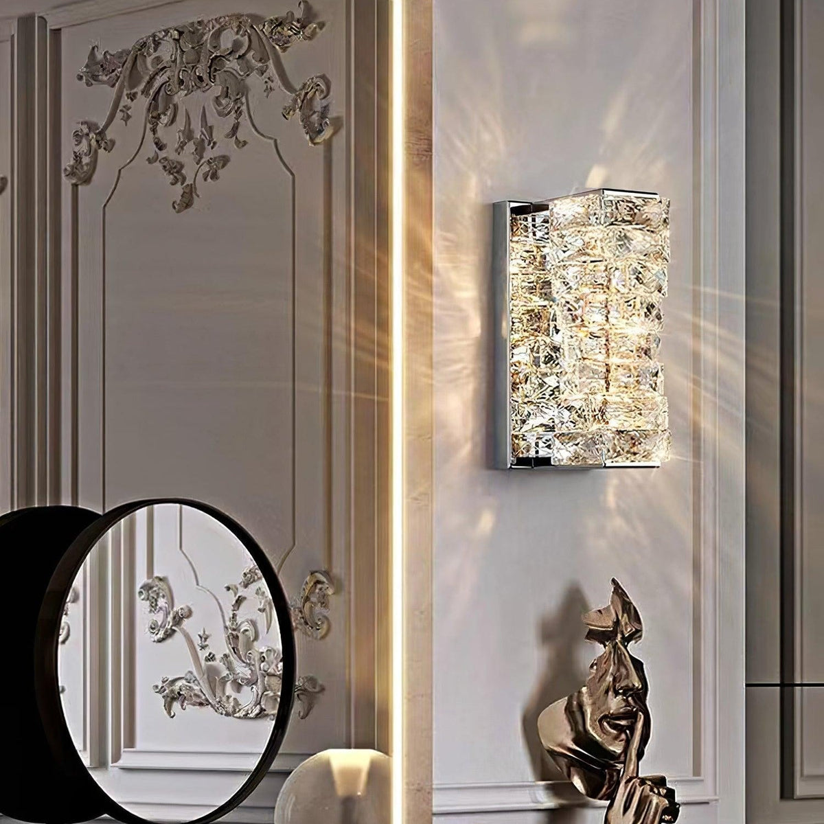 Ilvelia Postmodern Luxury Crystal Wall Light