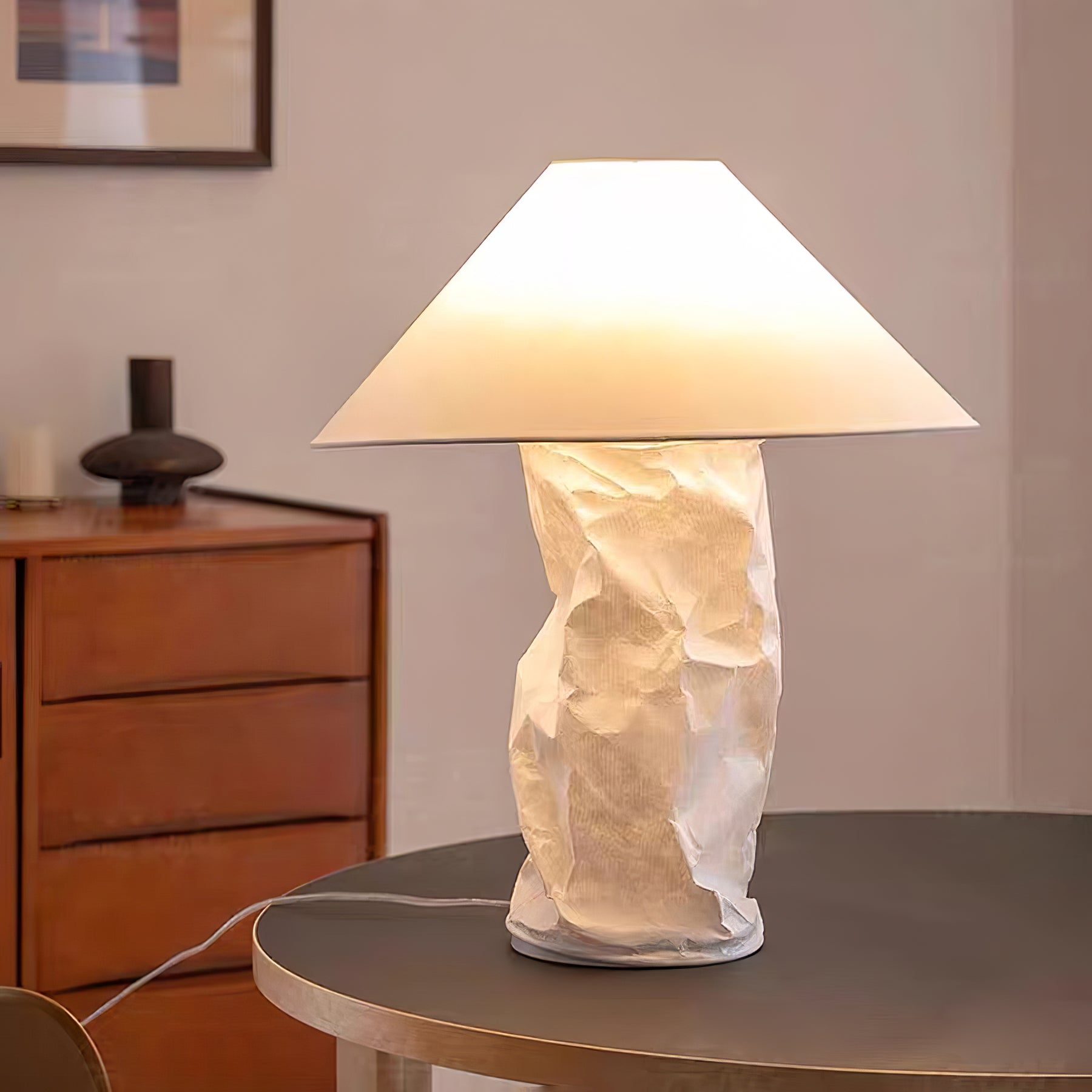 Aerius Paper Artistic Table Lamp - Neutral Decor