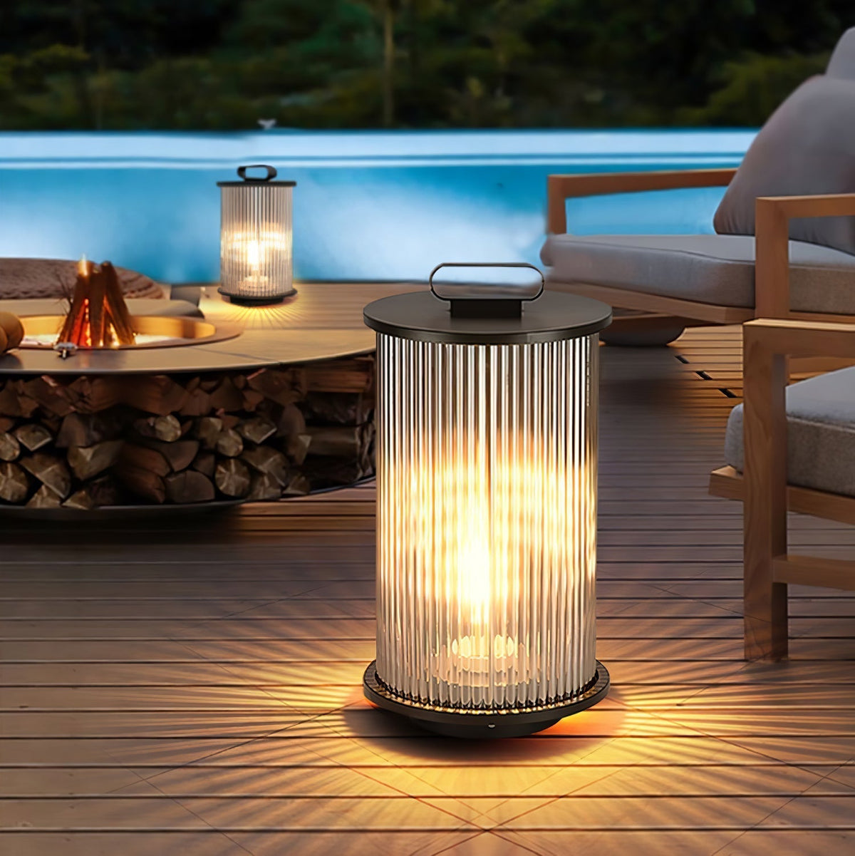 Niri Steel Acrylic Minimalist Floor Lamp