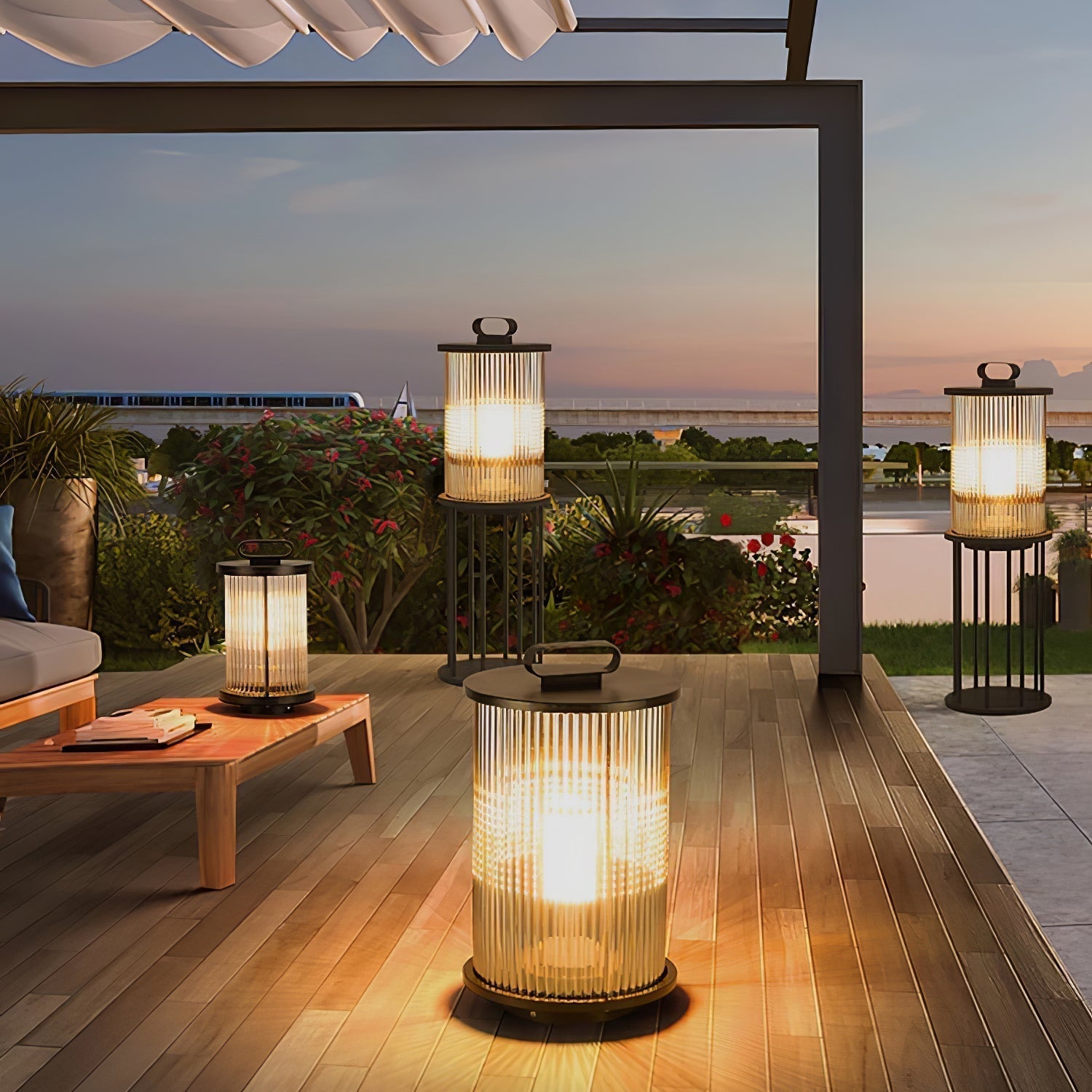 Niri Steel Acrylic Minimalist Floor Lamp