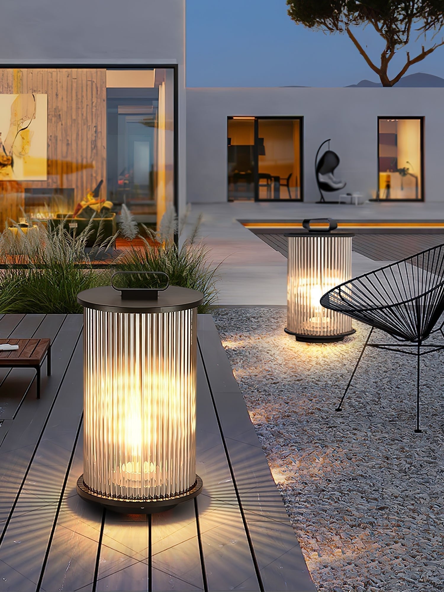 Niri Steel Acrylic Minimalist Floor Lamp