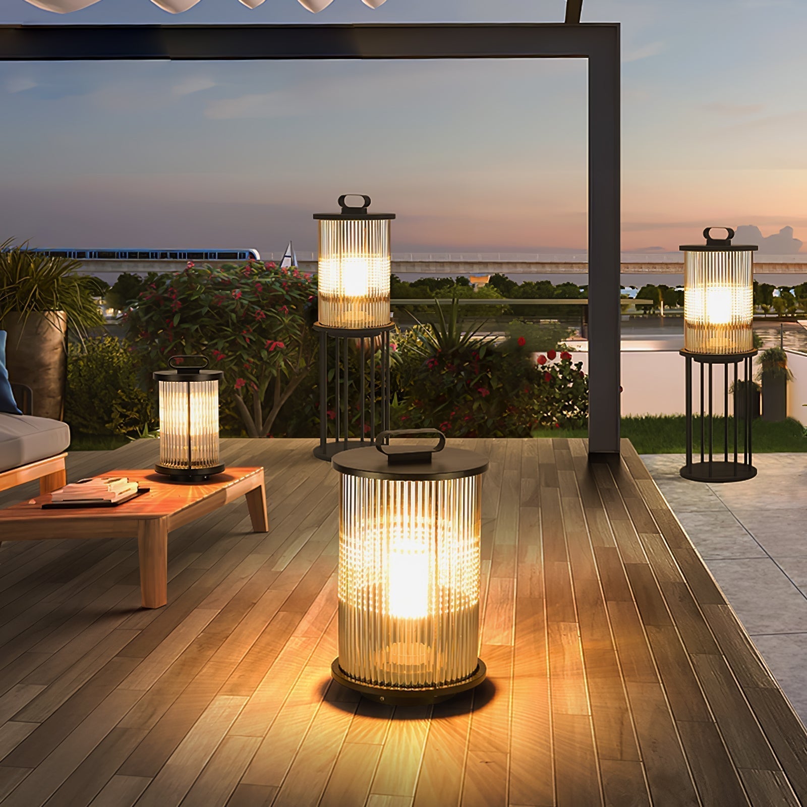 Niri Steel Acrylic Minimalist Floor Lamp