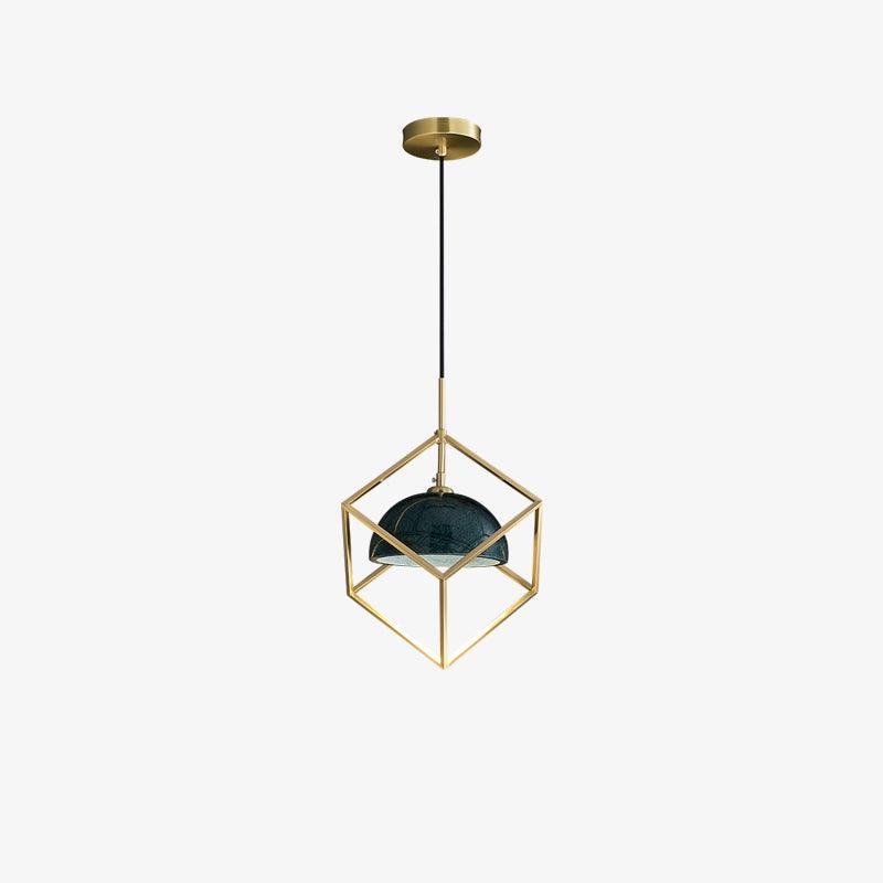 Cubo Modern Brass Pendant Lamp