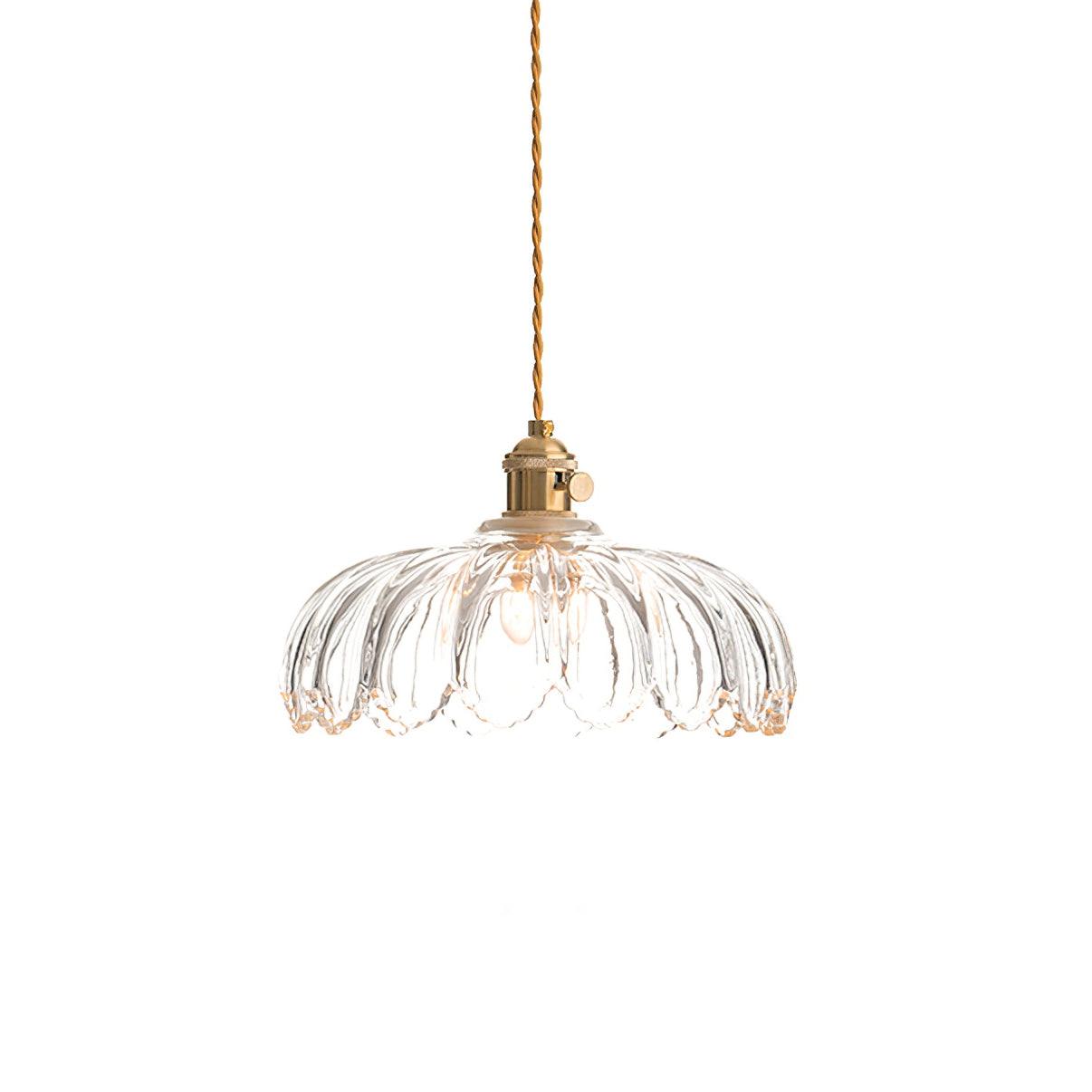 Limea Green Glass Flower Pendant Light - Neutral Decor