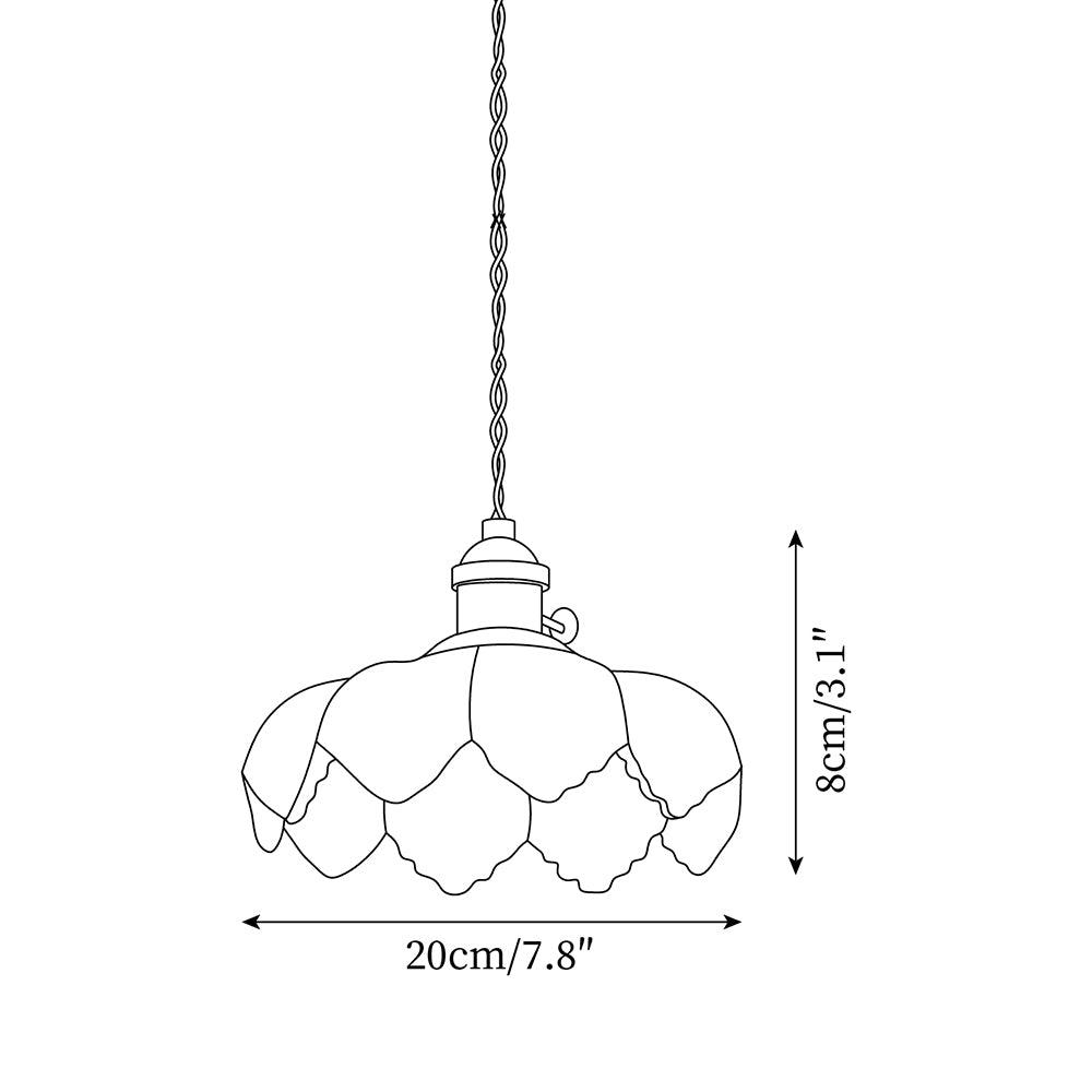 Limea Green Glass Flower Pendant Light - Neutral Decor