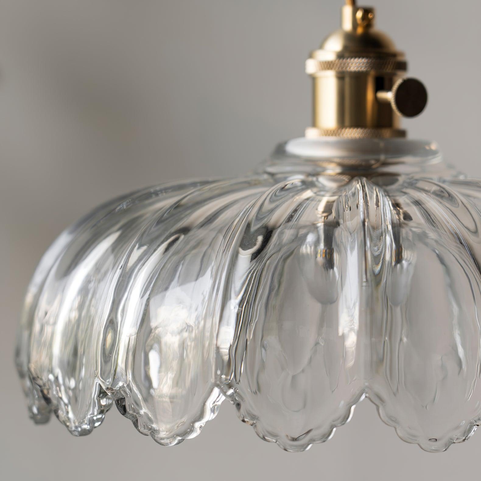 Limea Green Glass Flower Pendant Light - Neutral Decor