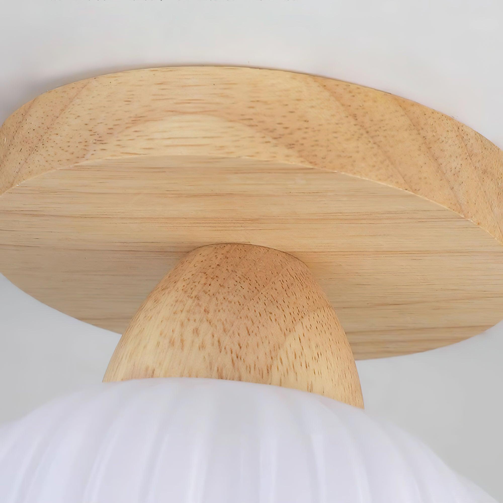 Gleam Large Flower Bag Wood Ceiling Lamp - Neutral Decor