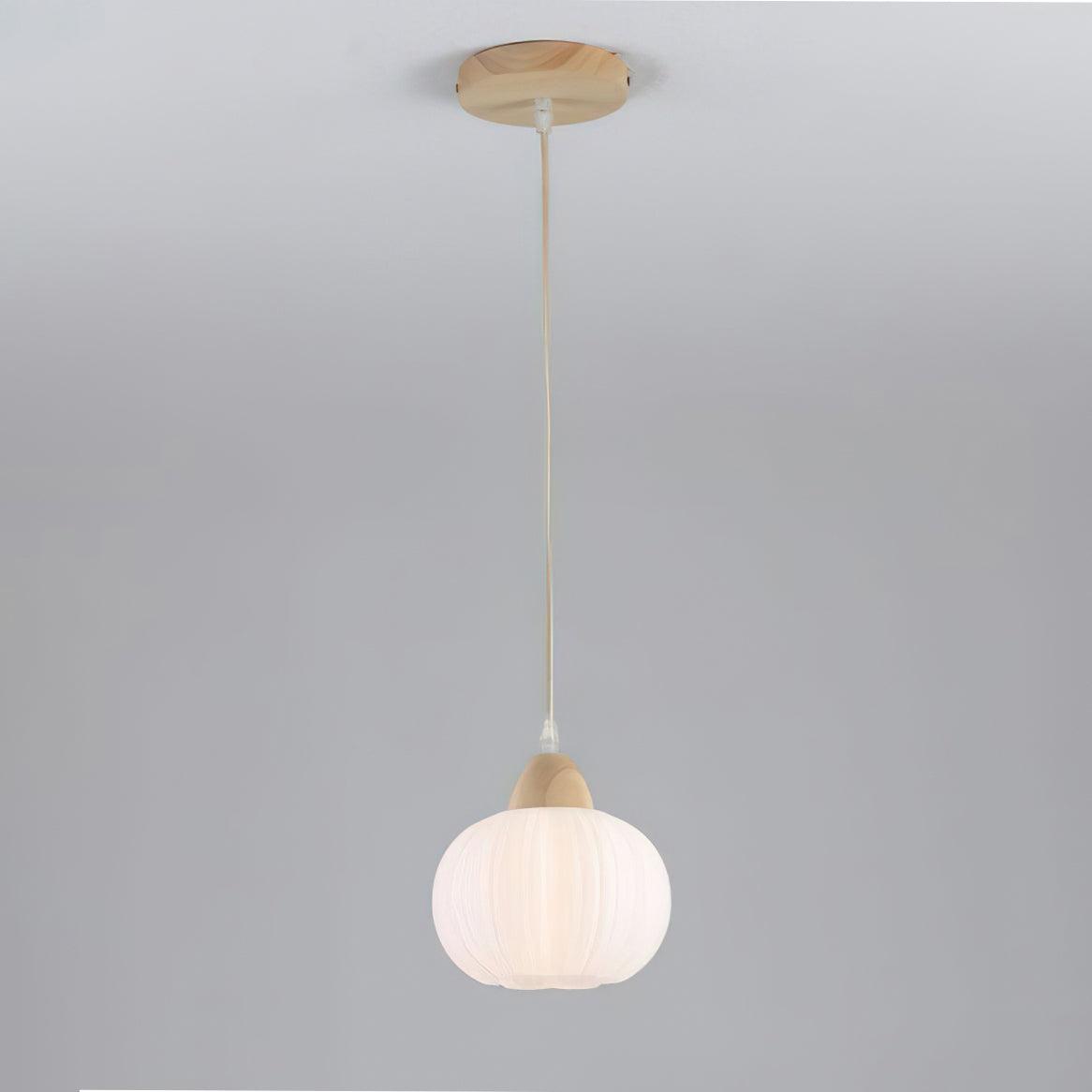 Pumpkin Modern Wood Pendant Lamp