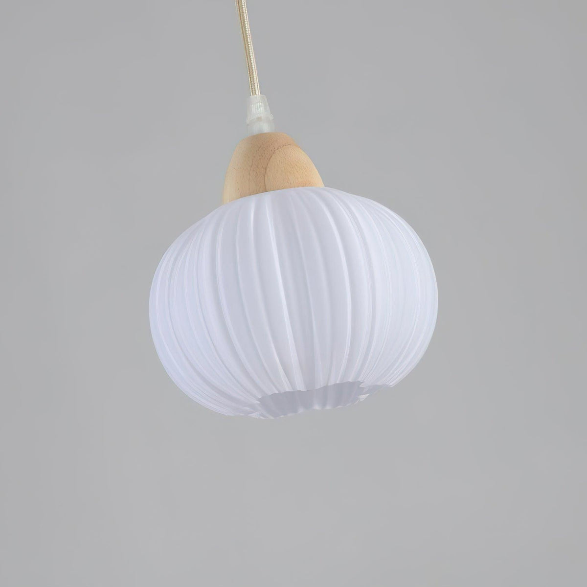 Pumpkin Modern Wood Pendant Lamp