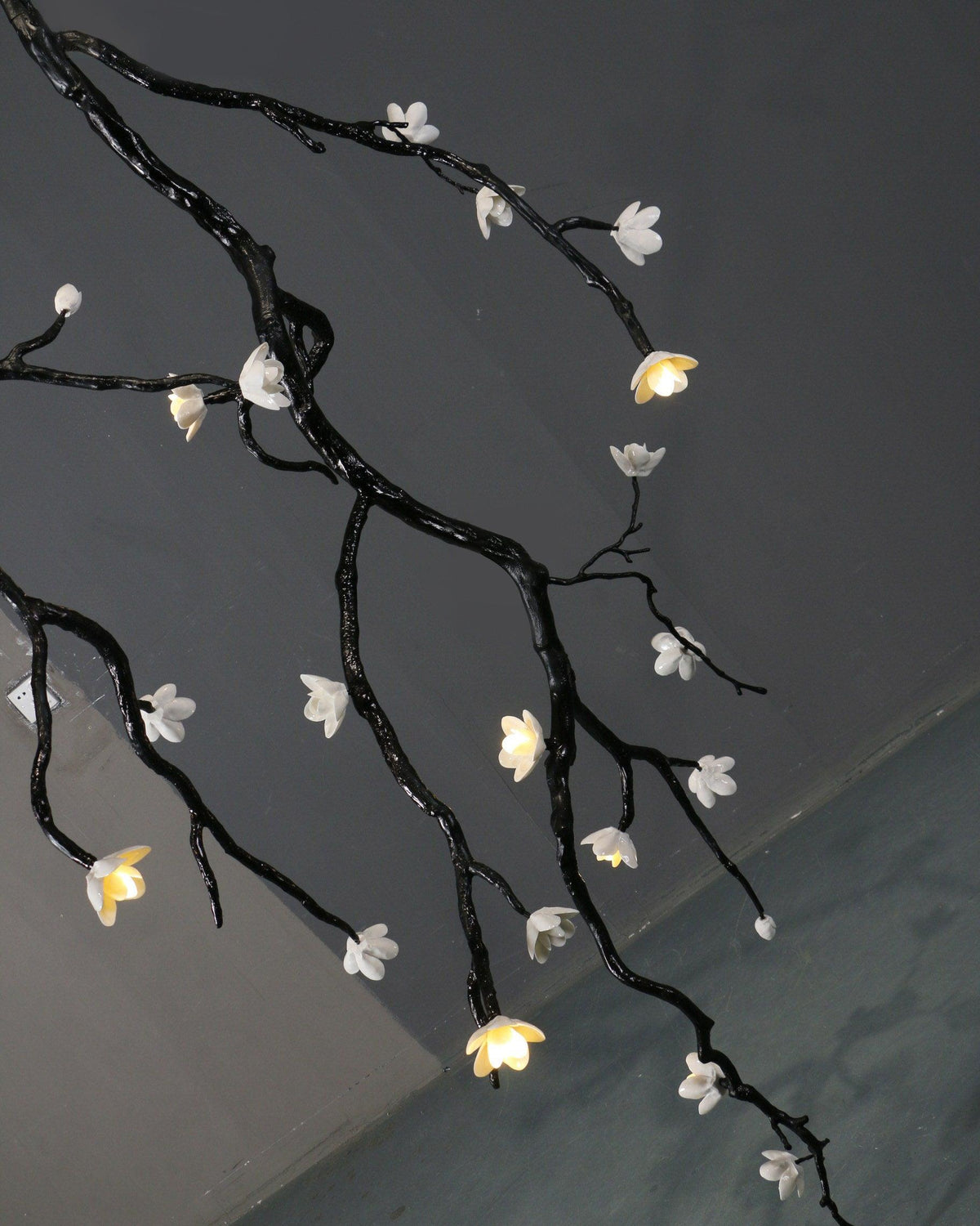 Rae Chandelier Black Branch Flower