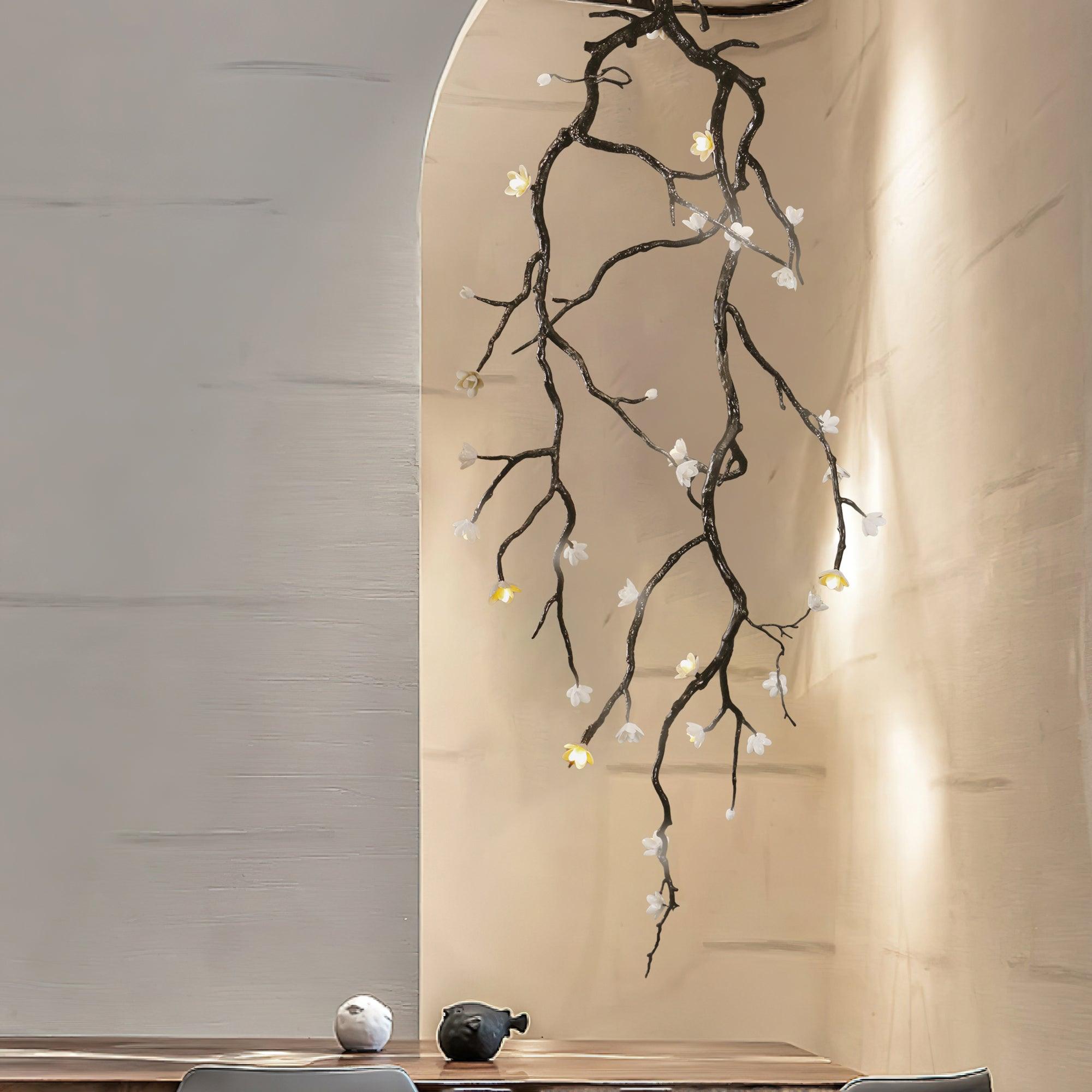 Rae Chandelier Black Branch Flower