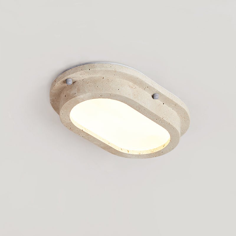 Remy Minimalist Yellow Travertine Linear Ceiling Lamp