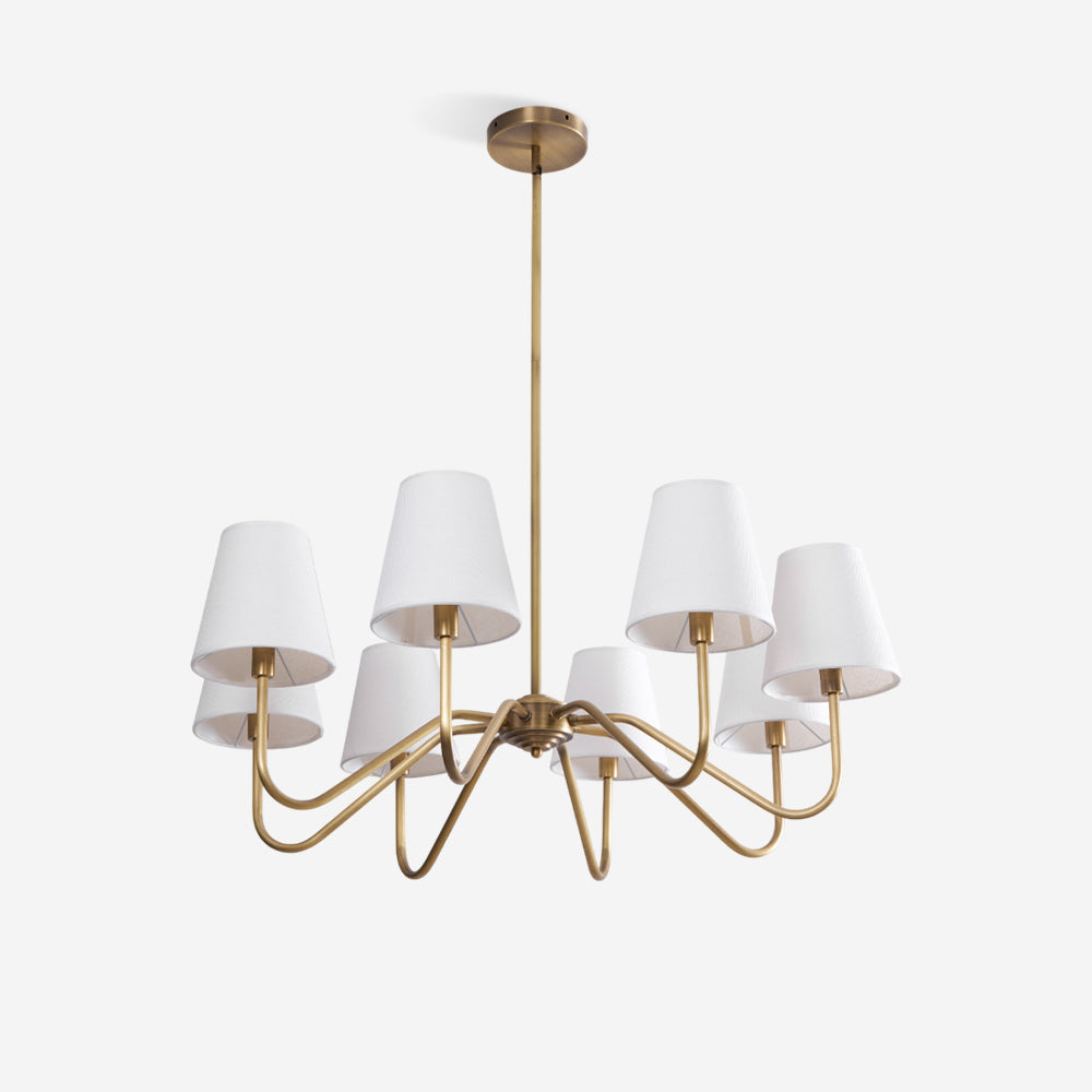 Lassen Chandelier Curved Arms - Neutral Decor