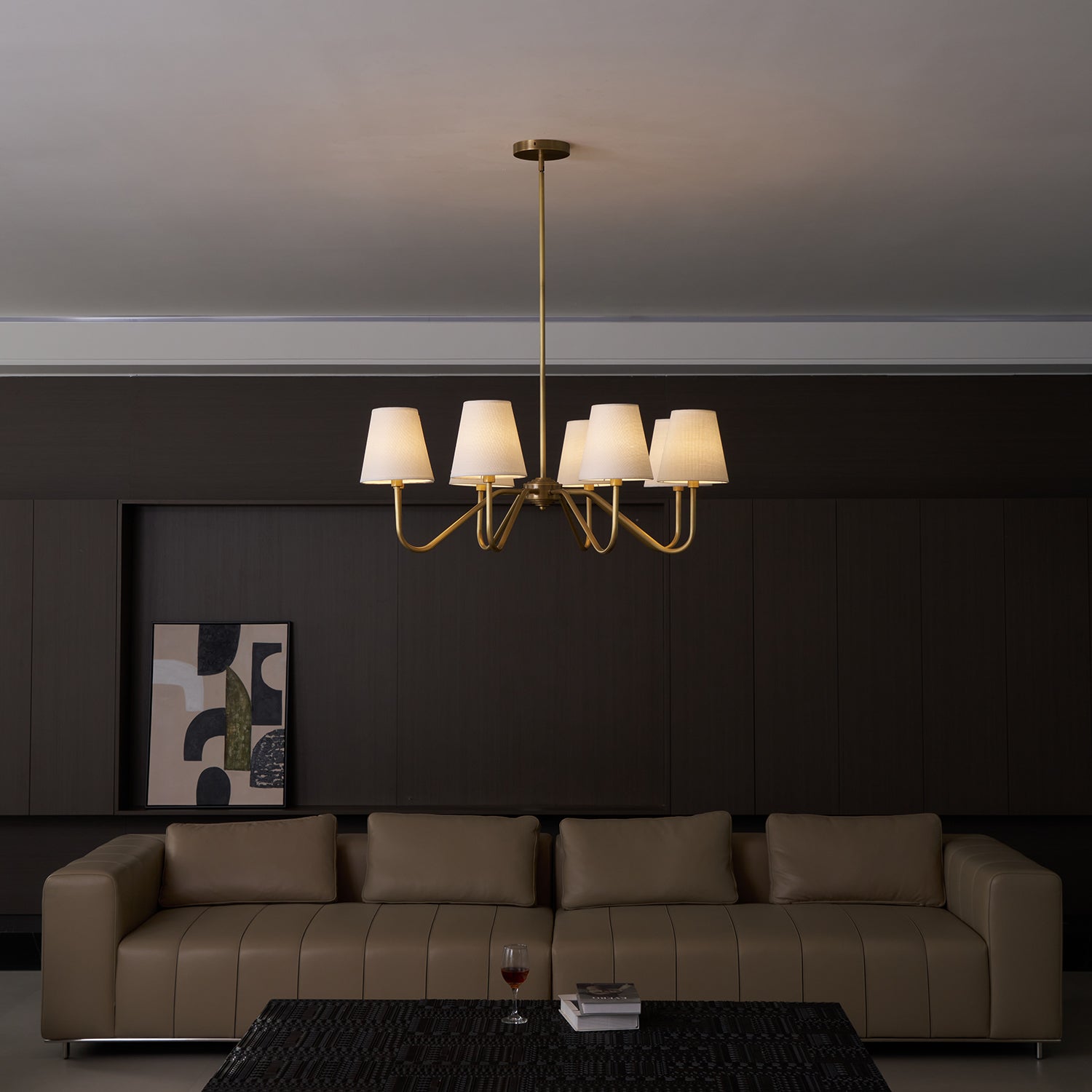Lassen Chandelier Curved Arms - Neutral Decor