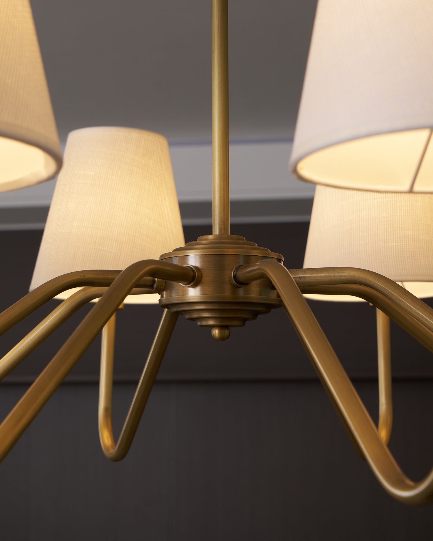 Lassen Chandelier Curved Arms - Neutral Decor