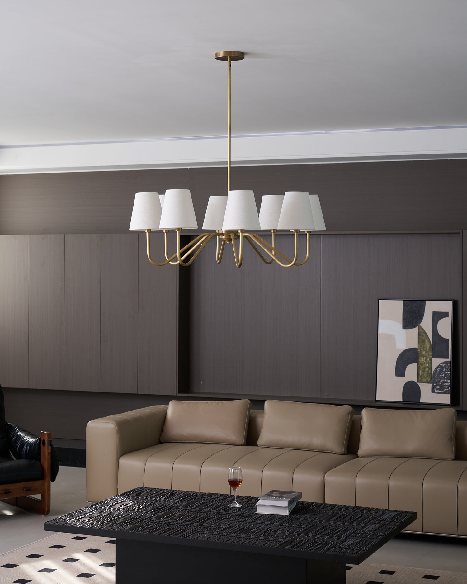 Lassen Chandelier Curved Arms - Neutral Decor