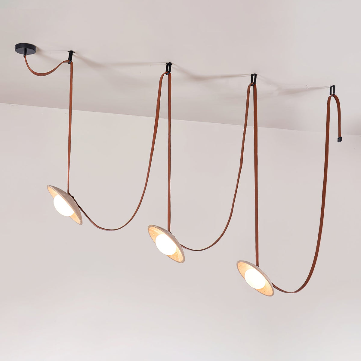 Ulsoryra Organic Travertine Pendant Light Cluster