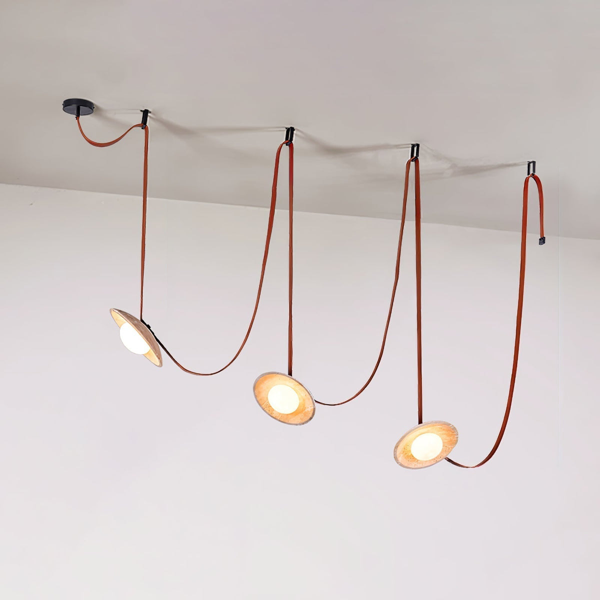 Ulsoryra Organic Travertine Pendant Light Cluster