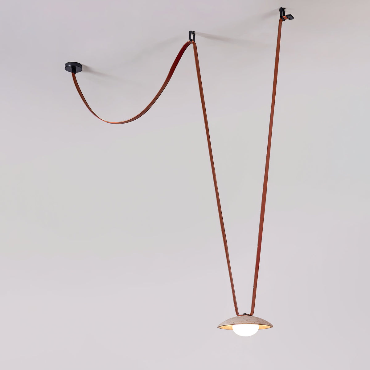 Ulsoryra Organic Travertine Pendant Light Cluster