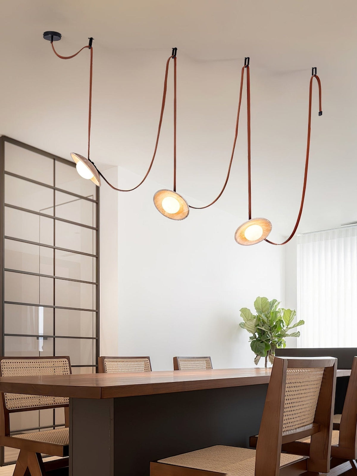 Ulsoryra Organic Travertine Pendant Light Cluster