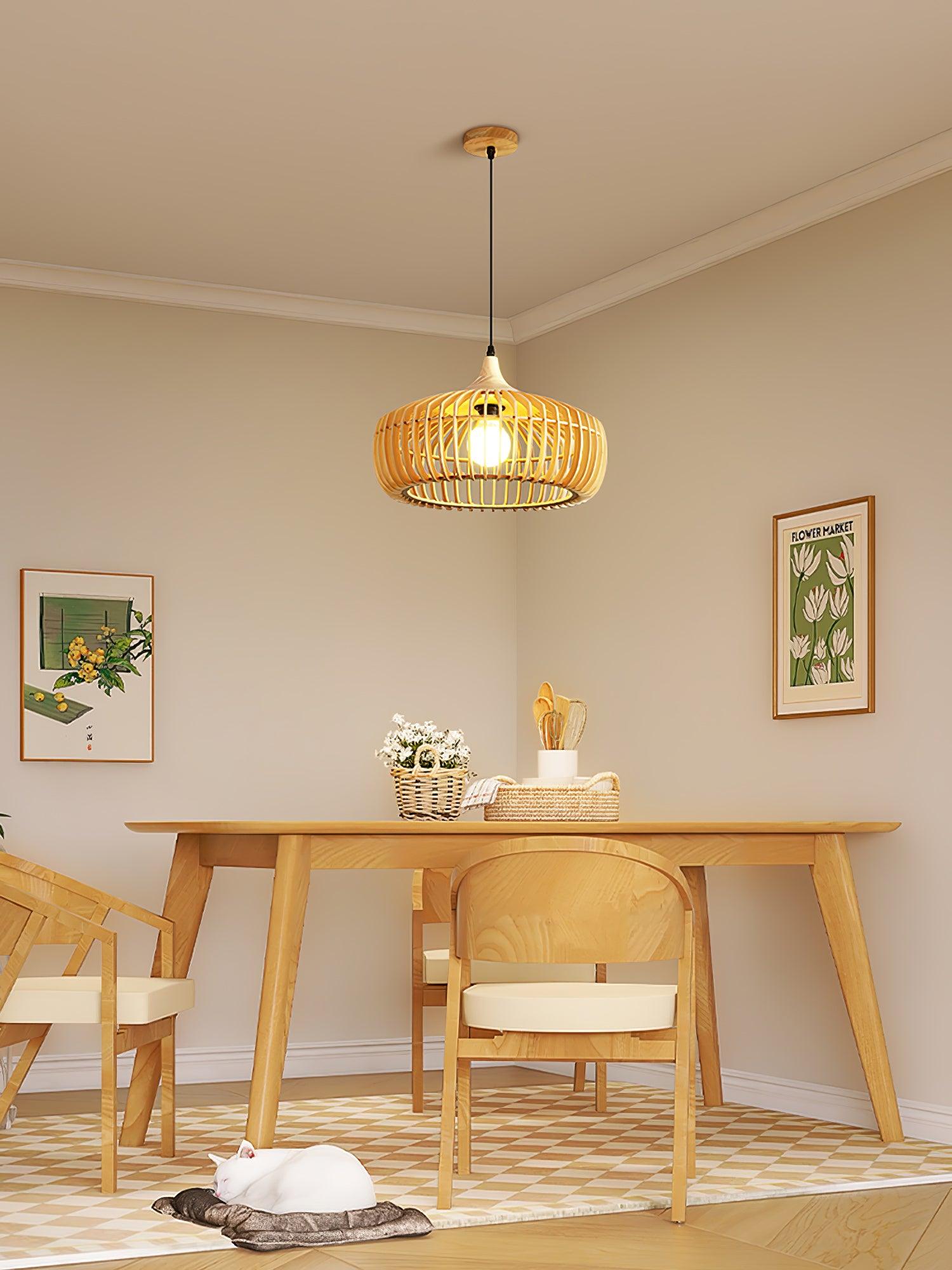 Lixu Wooden Retro Pendant Lamp