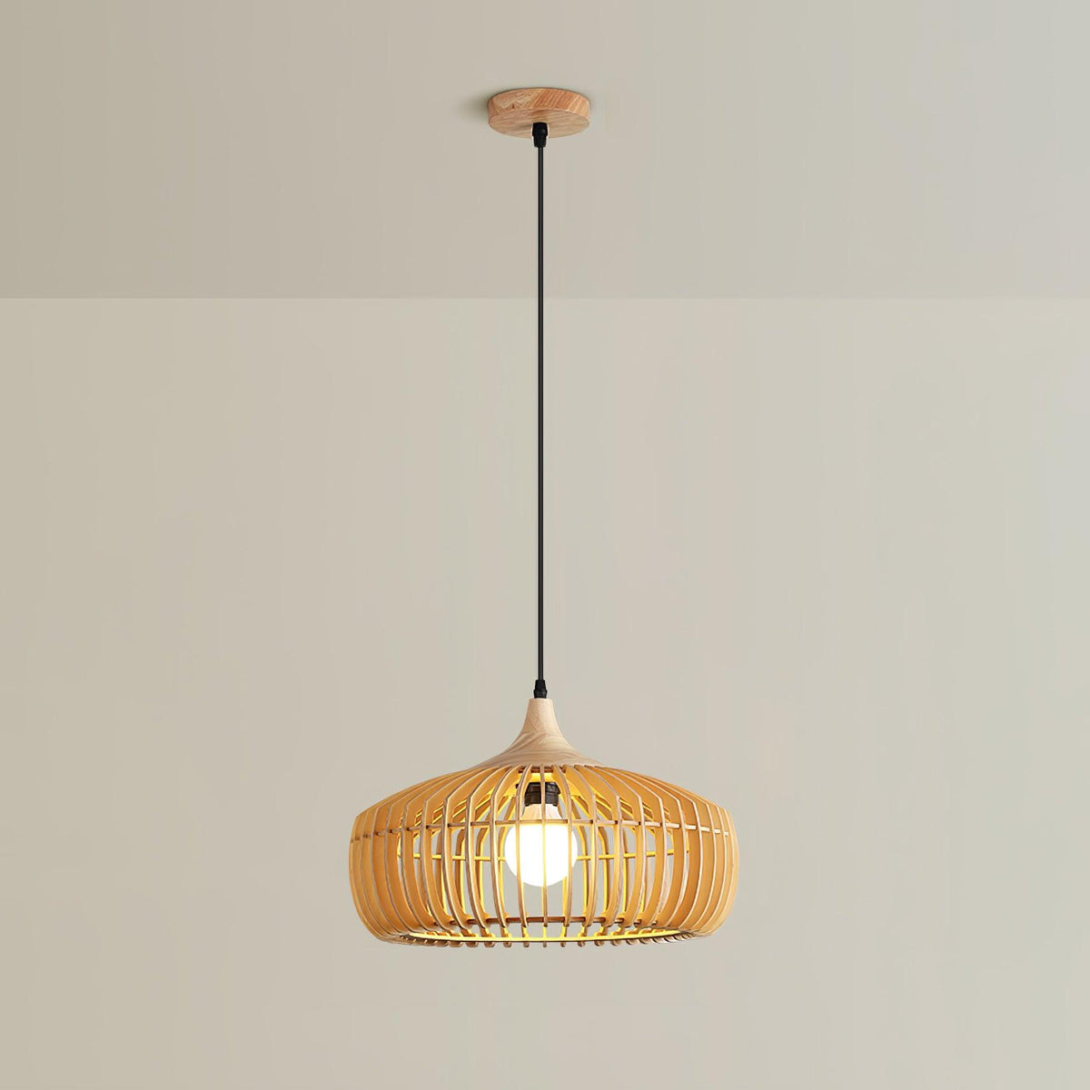 Lixu Wooden Retro Pendant Lamp
