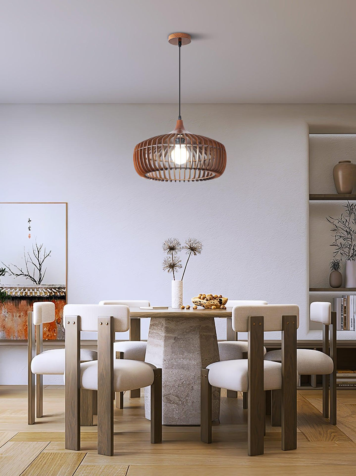 Lixu Wooden Retro Pendant Lamp