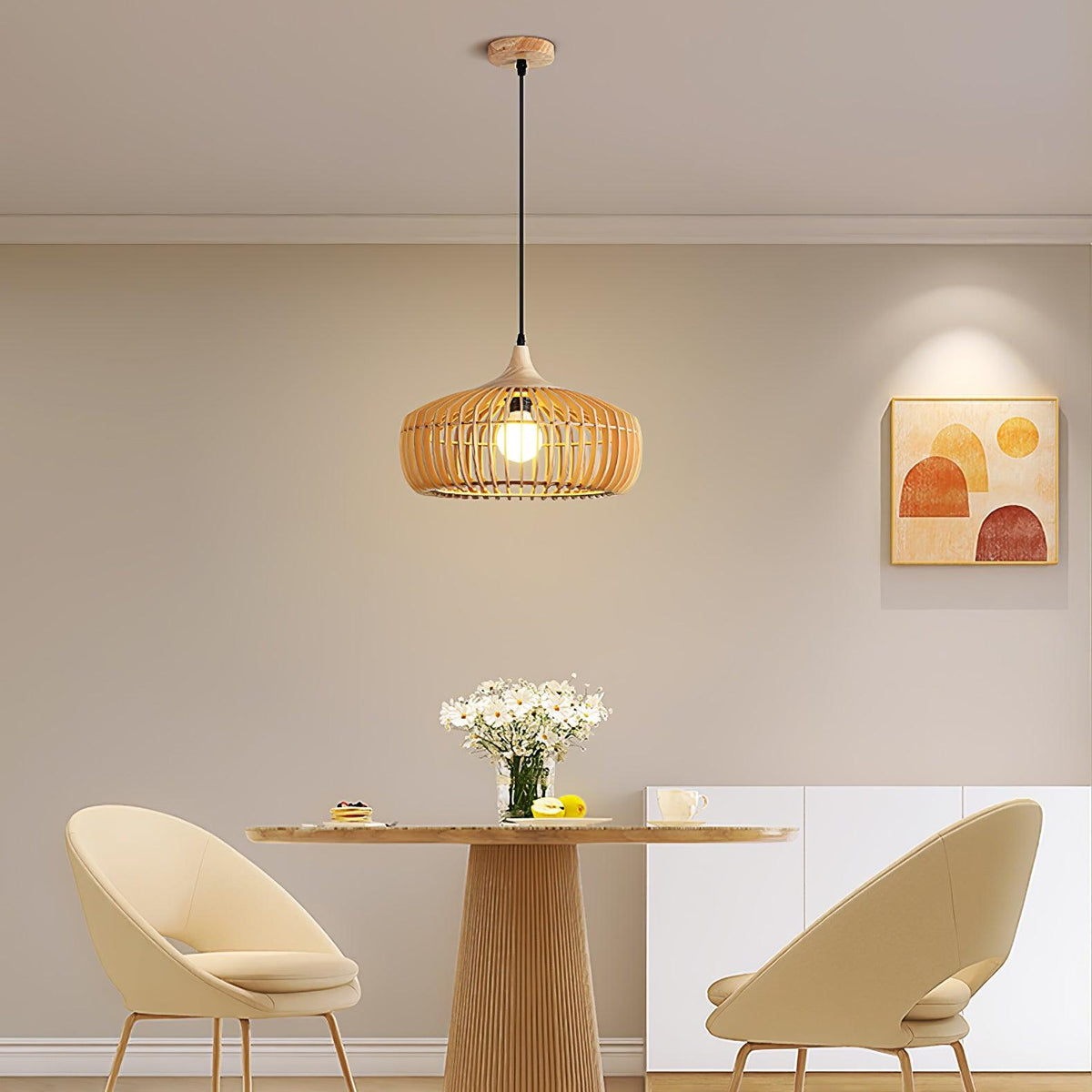 Lixu Wooden Retro Pendant Lamp