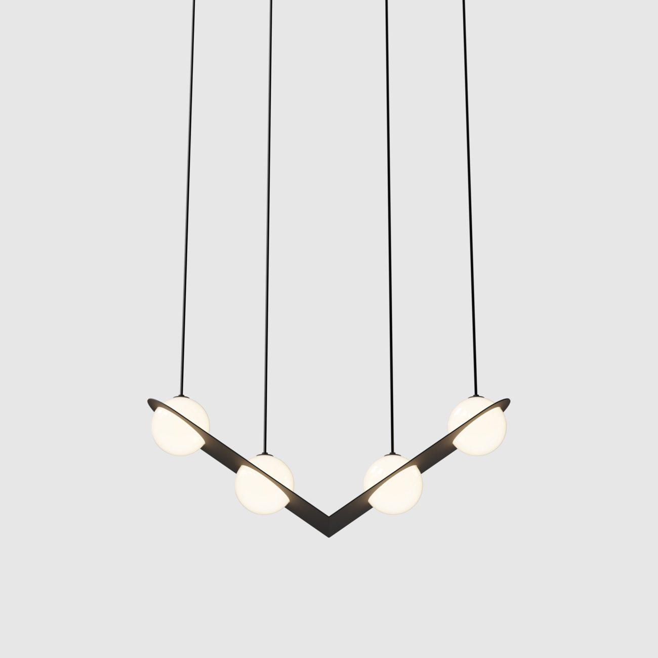 Theo Black Glass Pendant Lamp