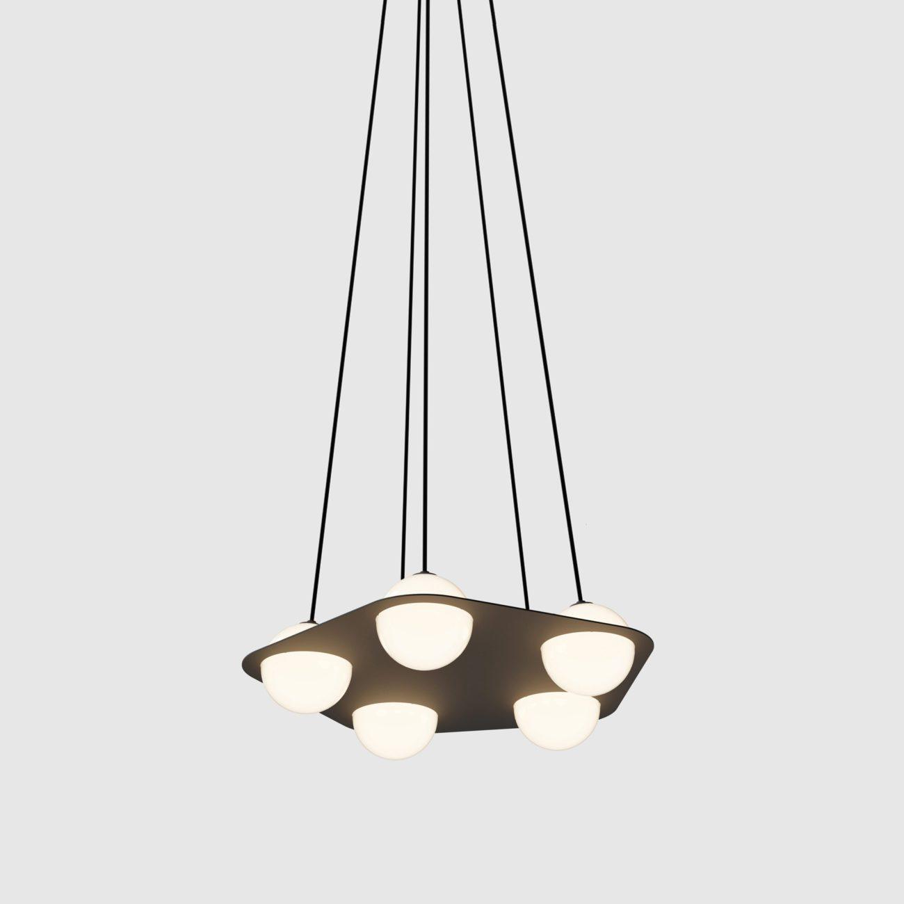 Theo Black Glass Pendant Lamp