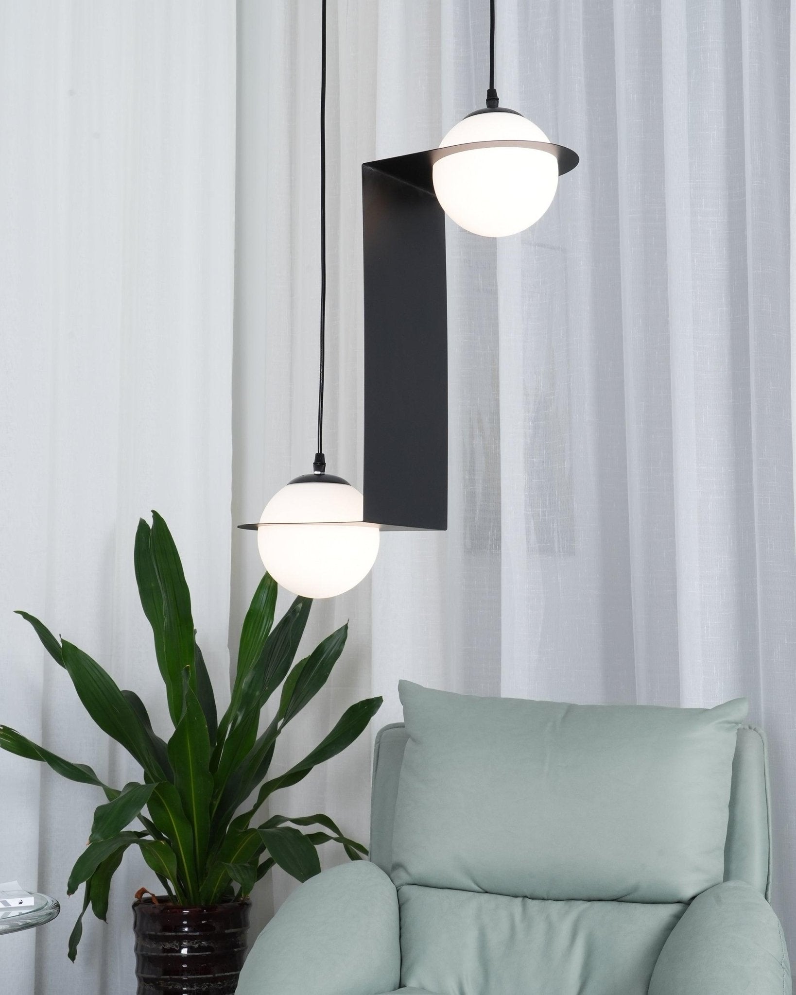 Mirere Black Contemporary Pendant Lamp - Neutral Decor