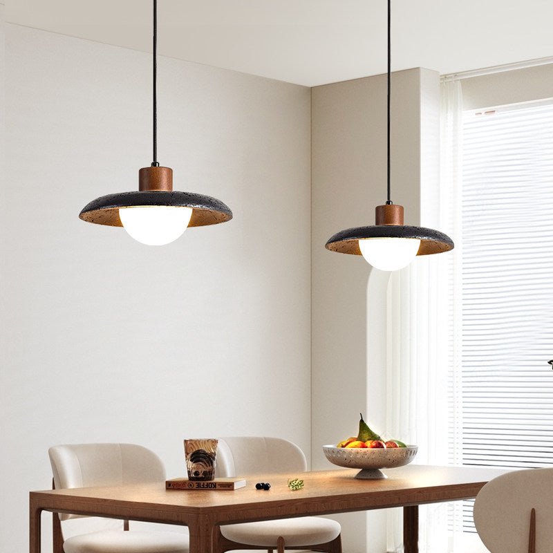 Podve Black Travertine Minimalist Pendant Light