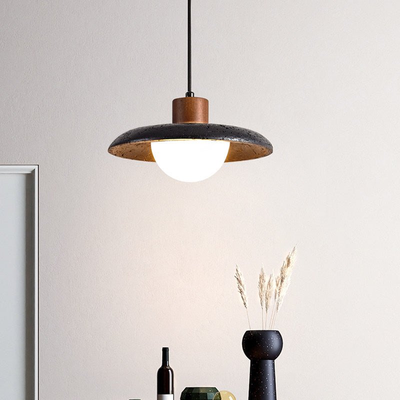 Podve Black Travertine Minimalist Pendant Light