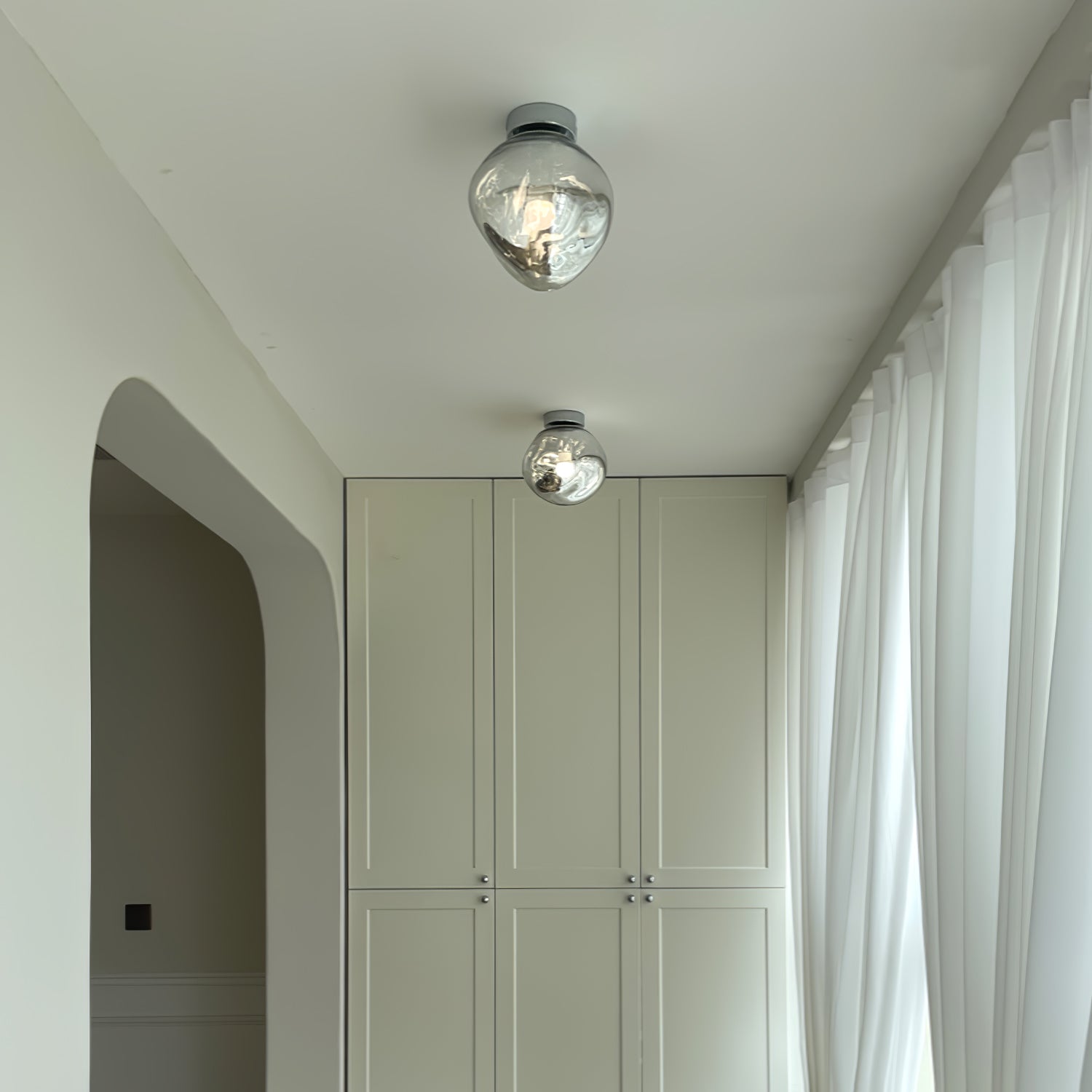 Auden Amber Glass Wall Lamp - Neutral Decor