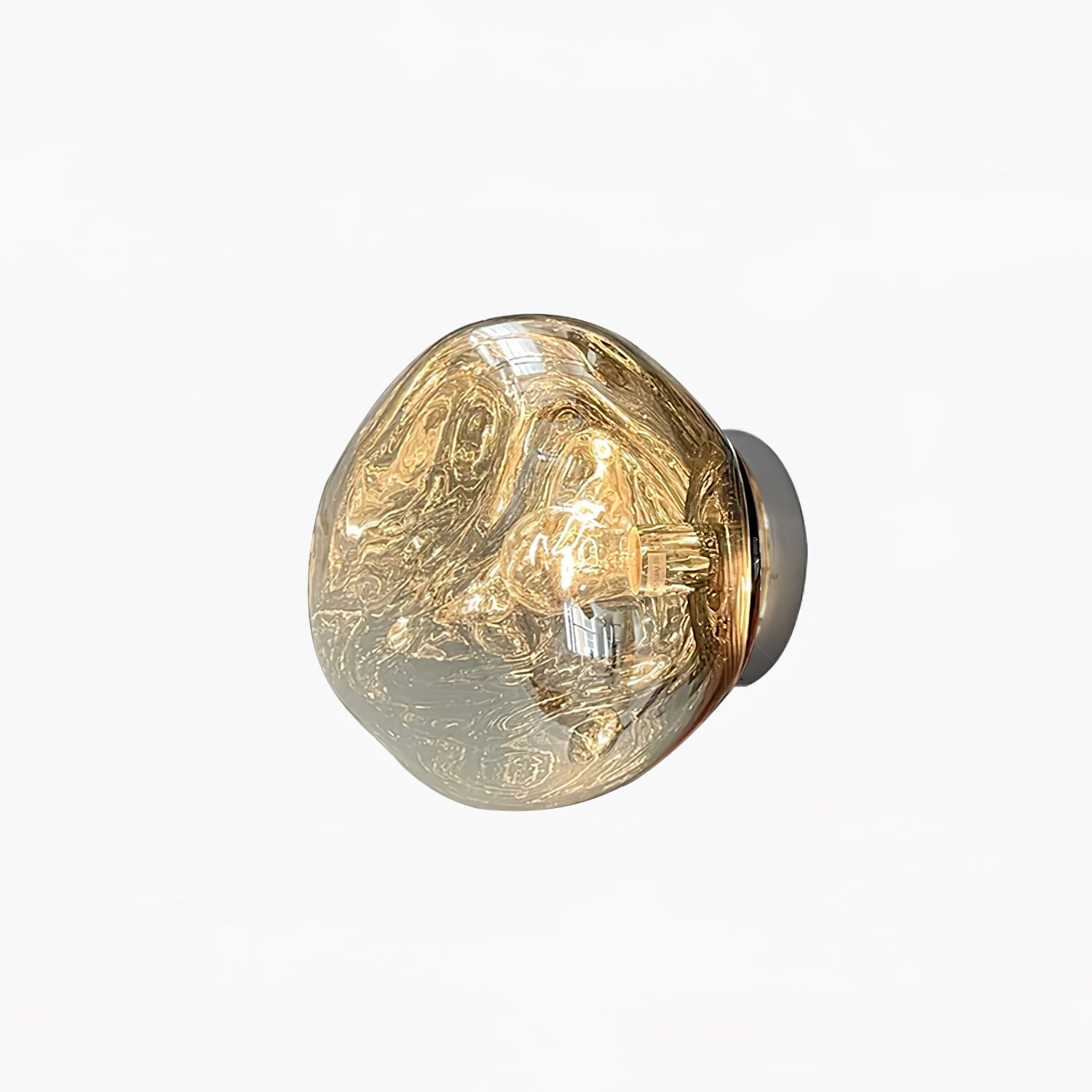 Auden Amber Glass Wall Lamp - Neutral Decor
