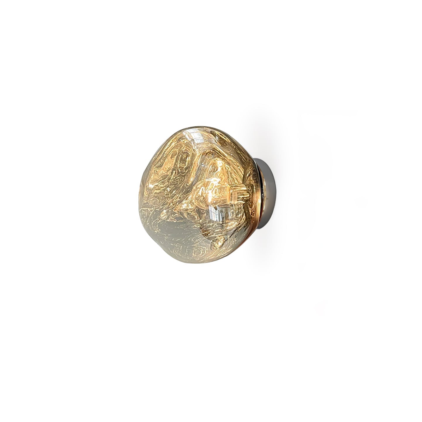 Auden Amber Glass Wall Lamp - Neutral Decor