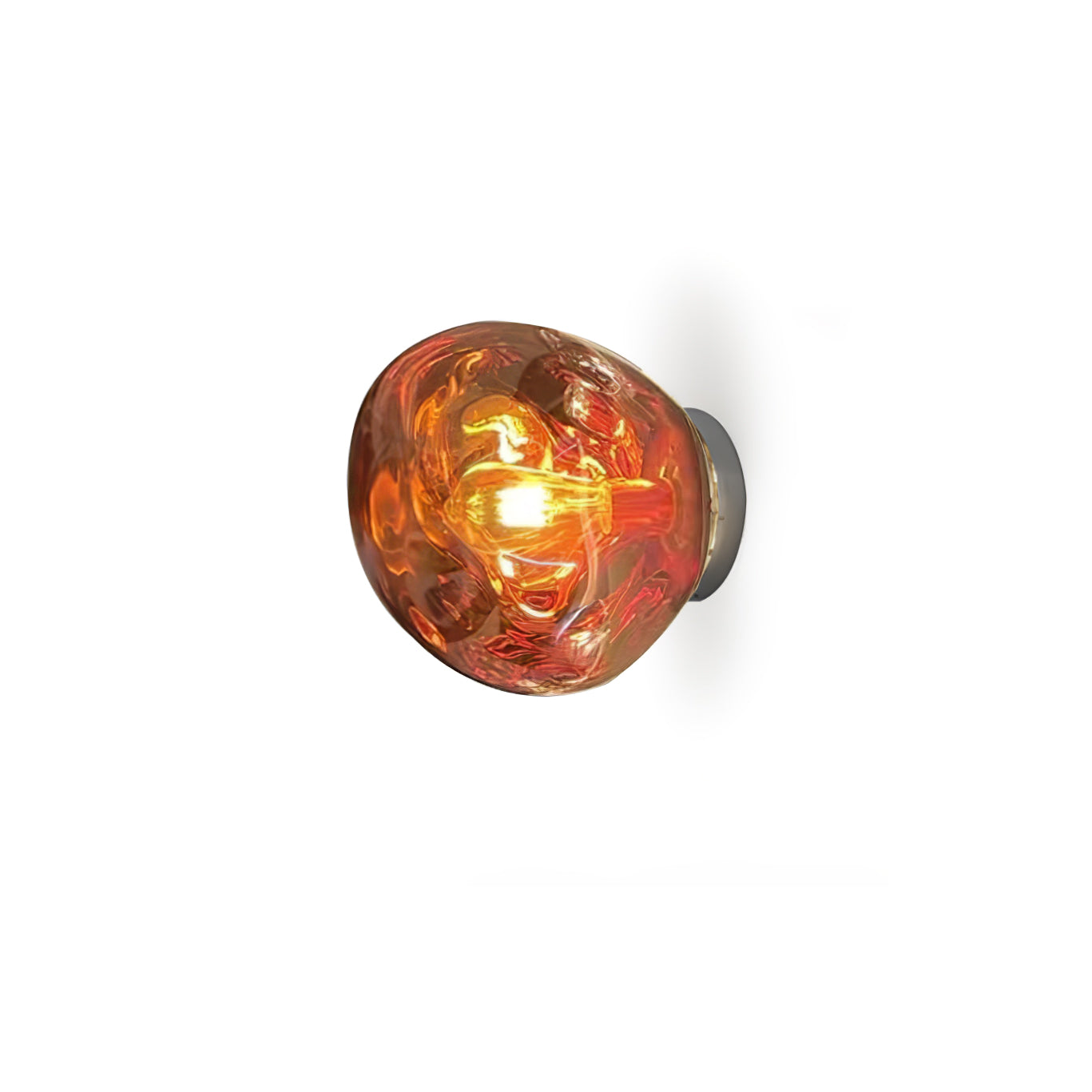 Auden Amber Glass Wall Lamp - Neutral Decor