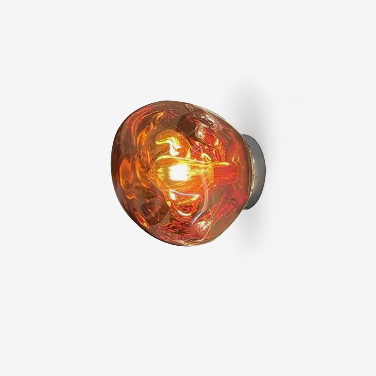 Auden Amber Glass Wall Lamp - Neutral Decor