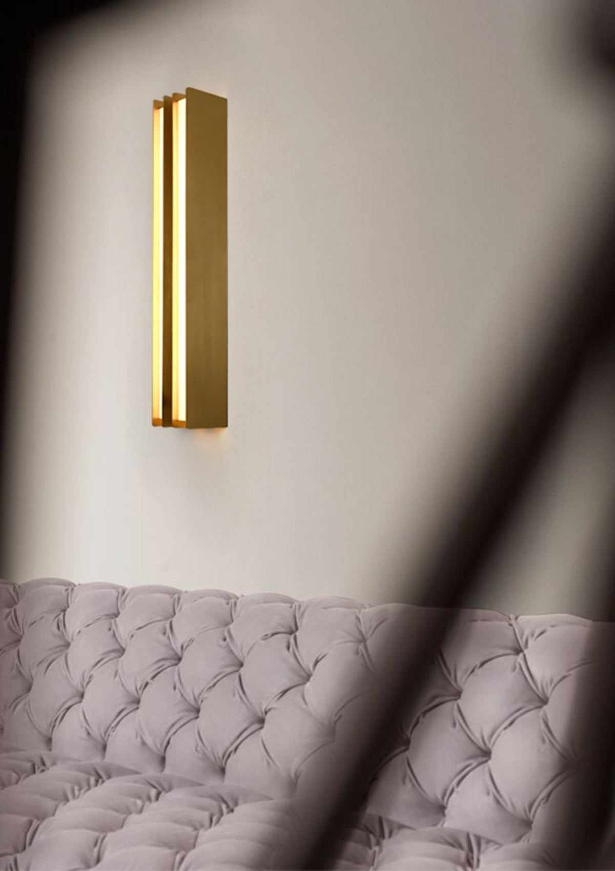 Vincent Minimalist Brass Layered Blade Sconce