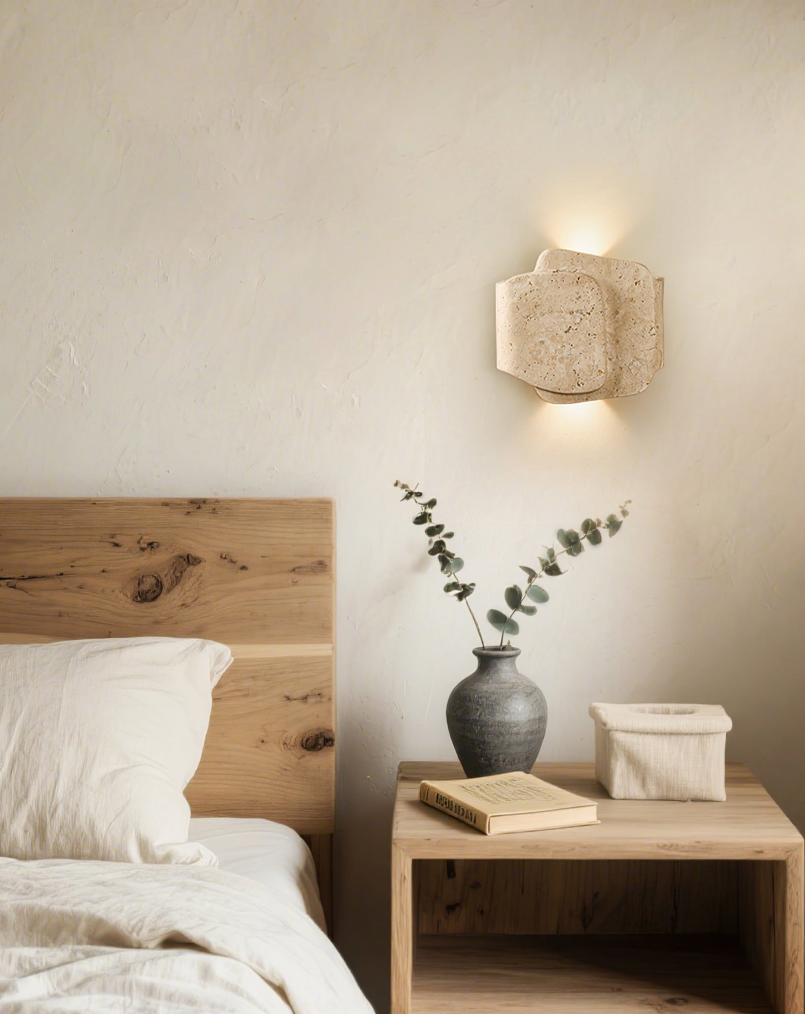Qirven Travertine Wall Light