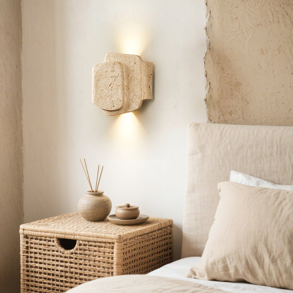 Qirven Travertine Wall Light
