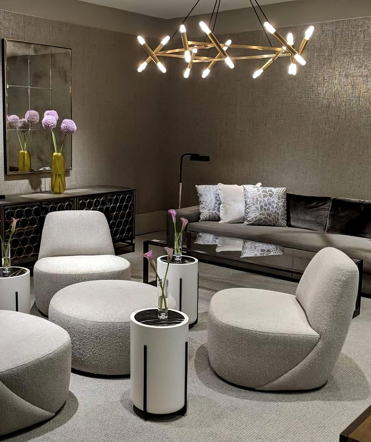 Soliriel Modern Brass Chandelier