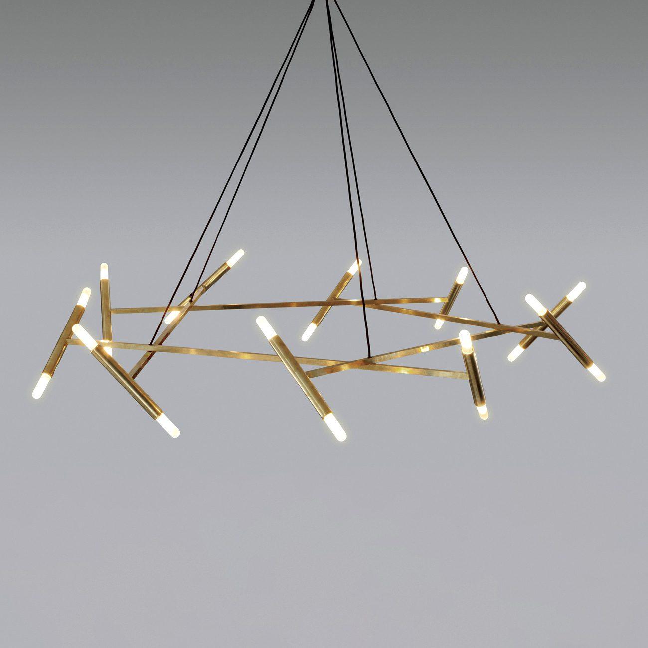 Soliriel Modern Brass Chandelier