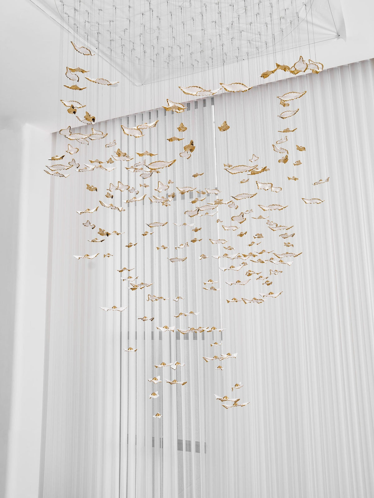 Wrenstead Leaf Twisted Sculptural Chandelier