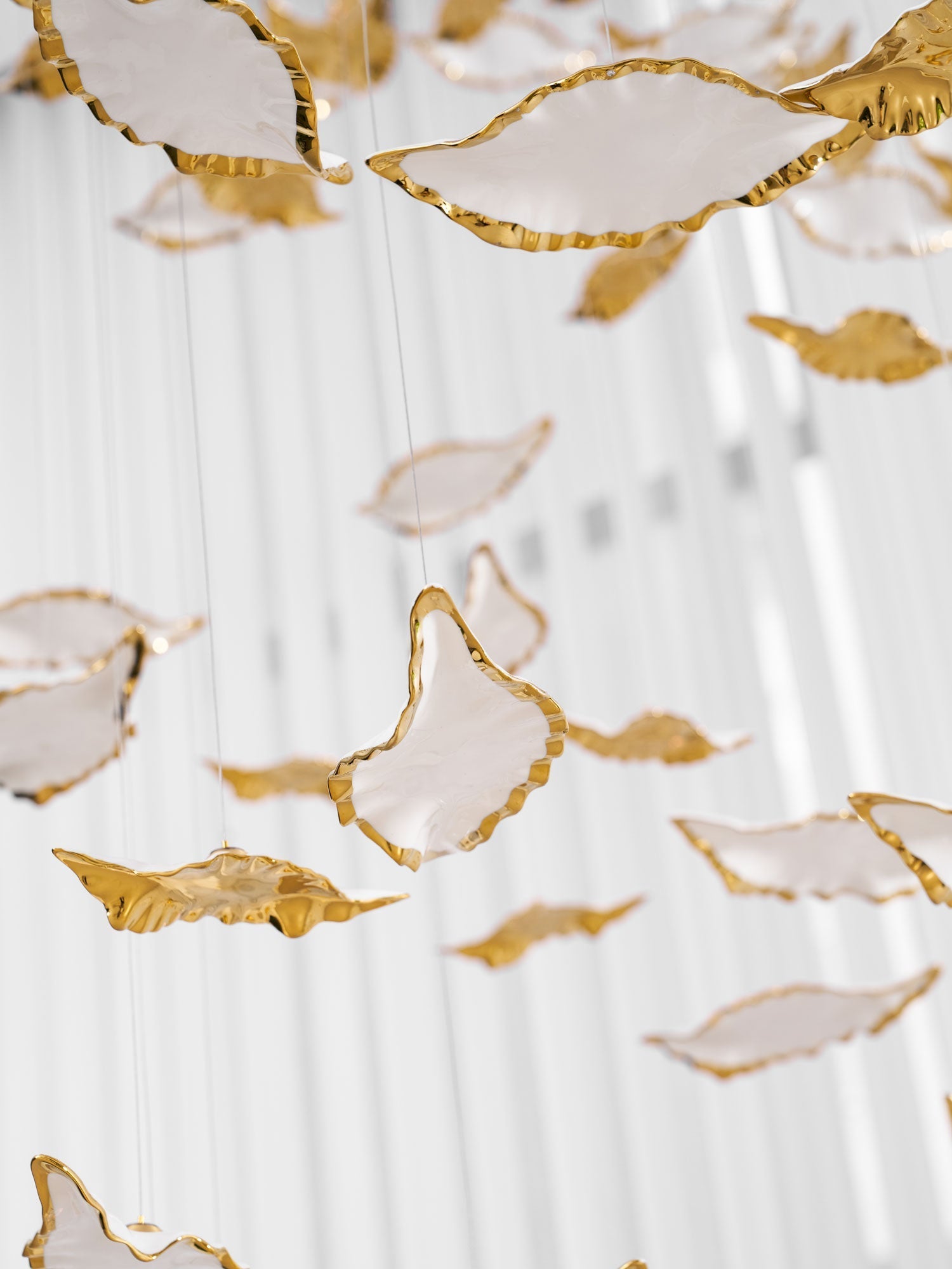 Wrenstead Leaf Twisted Sculptural Chandelier